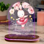 Φωτιστικό για Παιδικό Δωμάτιο με Σχέδιο Κουνέλι Μπαλαρίνα