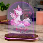 Φωτιστικό για Παιδικό Δωμάτιο με Σχέδιο Μονόκερος Στα Σύννεφα