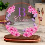 Φωτιστικό για Παιδικό Δωμάτιο με Σχέδιο Μωβ Λουλούδια