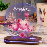 Φωτιστικό για Παιδικό Δωμάτιο με Σχέδιο Καρδιές Λουλούδια