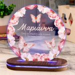 Φωτιστικό για Παιδικό Δωμάτιο με Σχέδιο Πεταλούδα Και Λουλούδια