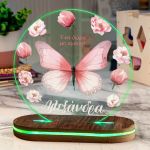 Φωτιστικό για Παιδικό Δωμάτιο με Σχέδιο Πεταλούδα Και Λουλούδια