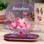 Φωτιστικό για Παιδικό Δωμάτιο με Σχέδιο Καρδιές Λουλούδια