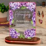 Φωτιστικό για Παιδικό Δωμάτιο με Σχέδιο Μωβ Λουλούδια