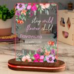 Φωτιστικό για Παιδικό Δωμάτιο με Σχέδιο Πολύχρωμα Λουλούδια