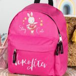 Σχολική Τσάντα Πλάτης Νηπιαγωγείου σε Φούξια Χρώμα, Rabbit