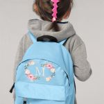 Σχολική Τσάντα Πλάτης Νηπιαγωγείου σε Γαλάζιο Χρώμα, Άνθος