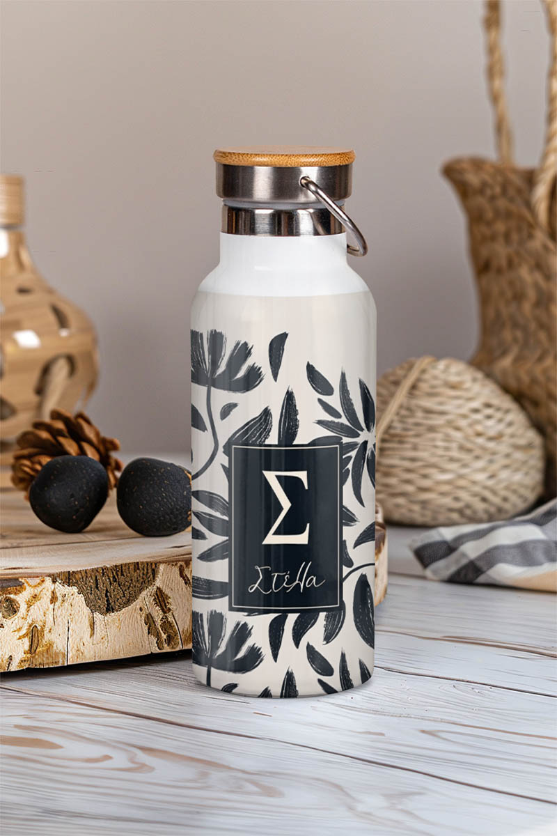 Μπουκάλι Θερμός, Ανοξείδωτo με Προσωποποίηση, Full Leaves