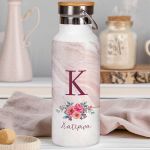 Μπουκάλι Θερμός, Ανοξείδωτo με Προσωποποίηση, Rose Bucket