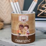 Μολυβοθήκη Προσωποποιημένη για Αγόρι με Σχέδιο Μπάσκετ