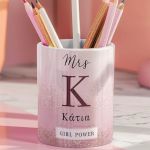 Μολυβοθήκη Προσωποποιημένη για Κορίτσι με Σχέδιο Girl Power