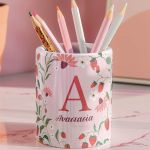 Μολυβοθήκη Προσωποποιημένη για Κορίτσι με Σχέδιο Φράουλα