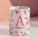 Μολυβοθήκη Προσωποποιημένη για Κορίτσι με Σχέδιο Φράουλα