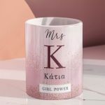 Μολυβοθήκη Προσωποποιημένη για Κορίτσι με Σχέδιο Girl Power