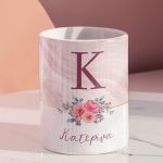 Μολυβοθήκη Προσωποποιημένη για Κορίτσι με Σχέδιο Παπαρούνα