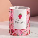 Μολυβοθήκη Προσωποποιημένη με Όνομα και Σχέδιο Strawberry