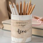 Μολυβοθήκη Προσωποποιημένη με Όνομα και Σχέδιο Απλότητα