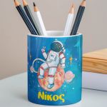 Μολυβοθήκη Προσωποποιημένη για Αγόρι με Σχέδιο Αστροναύτης