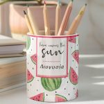 Μολυβοθήκη Προσωποποιημένη για Κορίτσι με Σχέδιο Καρπούζι