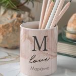 Μολυβοθήκη Προσωποποιημένη για Κορίτσι με Σχέδιο Γκλίτερ