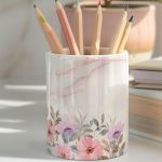 Μολυβοθήκη Προσωποποιημένη για Κορίτσι με Σχέδιο Παστελ