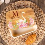 Παιδικό Δοχείο Φαγητού με το Όνομα του Παιδιού, Beautiful Swan