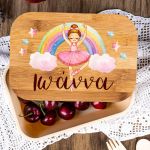 Παιδικό Δοχείο Φαγητού με το Όνομα του Παιδιού, Rainbow