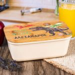 Παιδικό Δοχείο Φαγητού με το Όνομα του Παιδιού, Dinosaur Roar