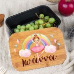 Παιδικό Δοχείο Φαγητού με το Όνομα του Παιδιού, Rainbow