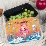 Παιδικό Δοχείο Φαγητού με το Όνομα του Παιδιού, Mermaid