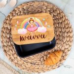 Παιδικό Δοχείο Φαγητού με το Όνομα του Παιδιού, Rainbow