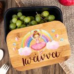 Παιδικό Δοχείο Φαγητού με το Όνομα του Παιδιού, Rainbow