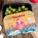 Παιδικό Δοχείο Φαγητού με το Όνομα του Παιδιού, Mermaid