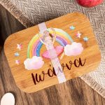 Παιδικό Δοχείο Φαγητού με το Όνομα του Παιδιού, Rainbow