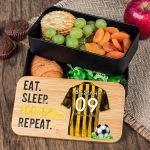 Δοχείου Φαγητού 2 Επιπέδων, με το Όνομα του Παιδιού, Yellow