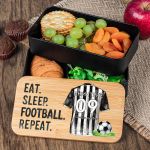 Δοχείου Φαγητού 2 Επιπέδων, με το Όνομα του Παιδιού, Black