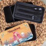 Δοχείου Φαγητού 2 Επιπέδων, με το Όνομα του Παιδιού, Waves