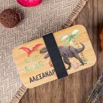 Δοχείου Φαγητού 2 Επιπέδων, με το Όνομα του Παιδιού, Jurrasic