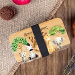 Δοχείου Φαγητού 2 Επιπέδων, με το Όνομα του Παιδιού, Jungle