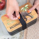 Δοχείου Φαγητού 2 Επιπέδων, με το Όνομα του Παιδιού, Jurrasic