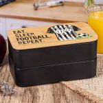 Δοχείου Φαγητού 2 Επιπέδων, με το Όνομα του Παιδιού, Black