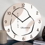 Ρολόι Τοίχου Ξύλινο με Όνομα και Σχέδιο Μοντέρνα τέχνη