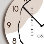 Ρολόι Τοίχου Ξύλινο με Όνομα και Σχέδιο Μοντέρνα τέχνη