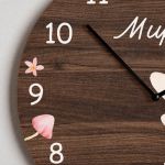 Παιδικό Ρολόι Τοίχου Ξύλινο για Κορίτσι με Σχέδιο Νεράιδα