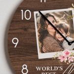 Ρολόι Τοίχου Ξύλινο με Όνομα και Σχέδιο Η καλύτερη μητέρα