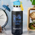 Παιδικό Παγούρι Θερμός με Όνομα & Καλαμάκι, Game On