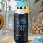 Παιδικό Παγούρι Θερμός με Όνομα & Καλαμάκι, Game On