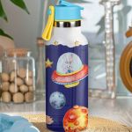 Παιδικό Παγούρι Θερμός με Όνομα & Καλαμάκι, Astro Animals