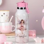 Παιδικό Παγούρι Θερμός με Όνομα & Καλαμάκι, Fairy In Swing