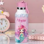 Παιδικό Παγούρι Θερμός με Όνομα & Καλαμάκι, Cute Mermaid